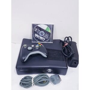 Microsoft Xbox 360 S Slim 250 GB Console Bundle Controller & Game Tested